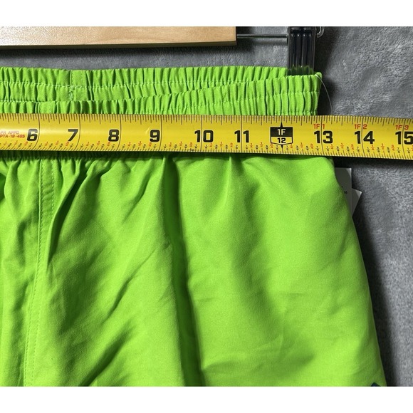 Nike Swim Shorts Youth XL Neon Green Blue Logo Mesh Lined Trunks NWT - Picture 8 of 10